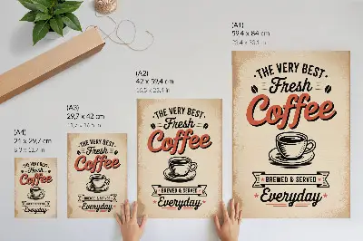 Lámina artística de alta calidad taza con diseño de cafetería retro