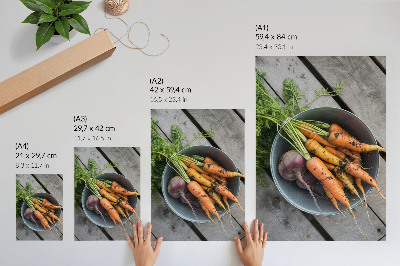 Lámina artística de alta calidad Bol de madera para verduras jugosas estilo rústico