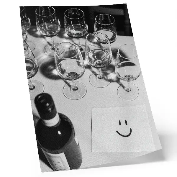 Póster con diseño de elegancia chic en contrastes blanco y negro