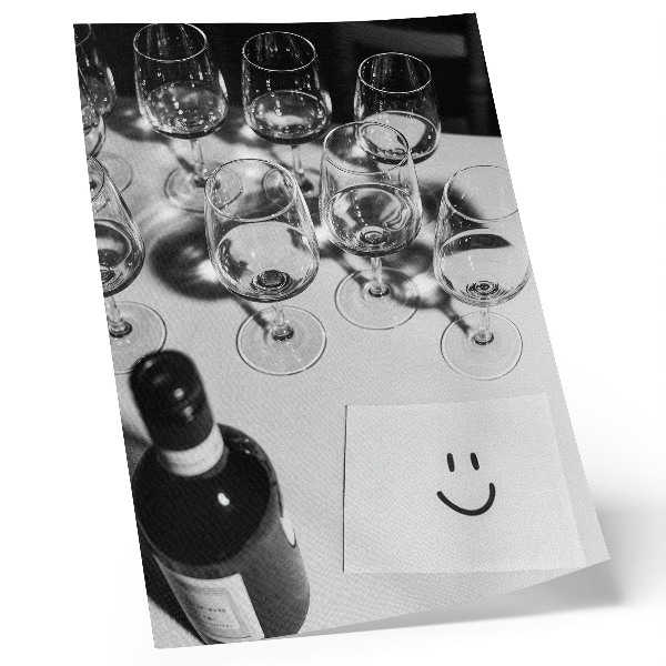 Póster Elegancia chic en contrastes de blanco y negro.
