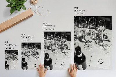 Póster Elegancia chic en contrastes de blanco y negro.