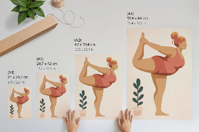 Póster con colores saturados Forma sencilla, tonos cálidos, calma, equilibrio