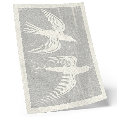 Lámina artística de alta calidad Pájaros sobre fondo gris armonía simplicidad