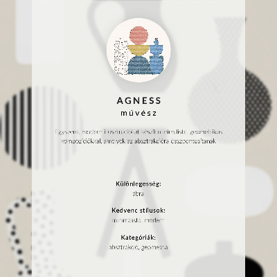 Póster con colores saturados Patrones geométricos en blanco y negro sobre un fondo beige