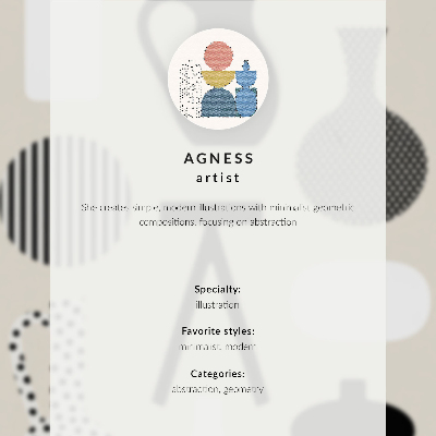 Póster con colores saturados Patrones geométricos en blanco y negro sobre un fondo beige