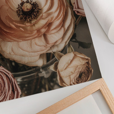 Póster Flores en tonos pastel elegancia armonía sensualidad