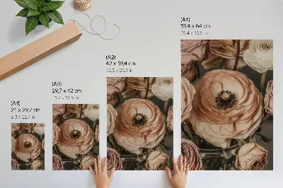 Póster flores con elegancia y armonía en tonos pastel