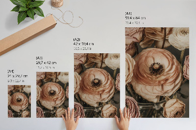 Póster Flores en tonos pastel elegancia armonía sensualidad