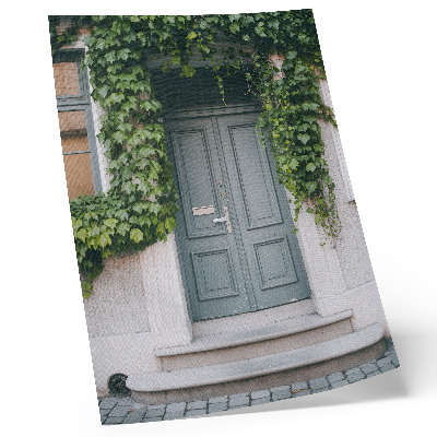 Lienzo decorativo moderno Vides verdes, puertas grises, composición armoniosa
