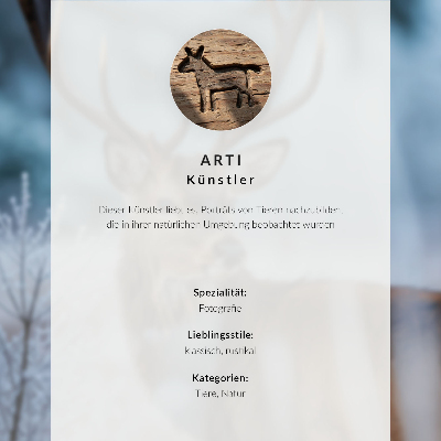 Lámina artística de alta calidad Renos en un camino nevado entre las montañas, fondo invernal.