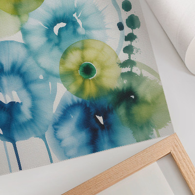 Lámina artística de alta calidad modernidad abstracta con manchas azules y verdes