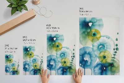 Lámina artística de alta calidad modernidad abstracta con manchas azules y verdes