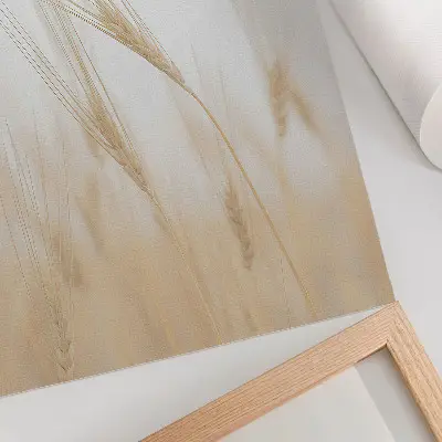 Póster con diseño minimalista de espigas de grano