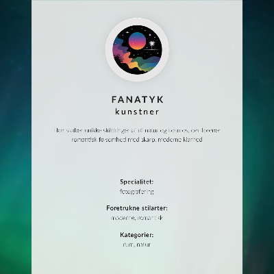 Lámina artística de alta calidad Las auroras boreales con el hermoso paisaje nocturno de fondo.