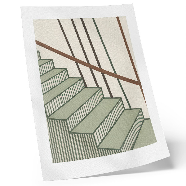 Póster Geometría de escaleras, dinamismo, minimalismo, elegancia