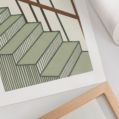 Póster Geometría de escaleras, dinamismo, minimalismo, elegancia