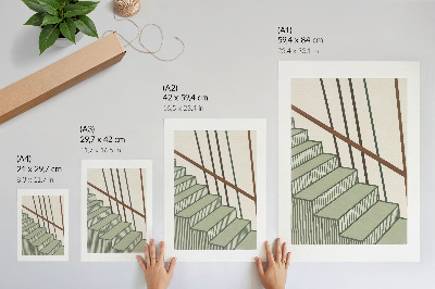 Póster Geometría de escaleras, dinamismo, minimalismo, elegancia
