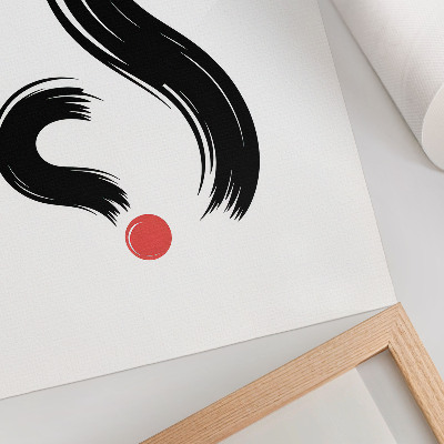 Póster Contrastes minimalistas, dinamismo, acento rojo