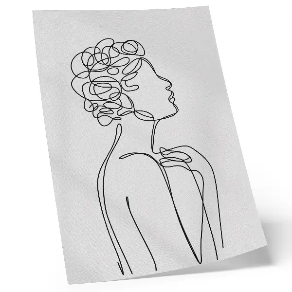 Lámina artística de silueta femenina minimalista diseño decorativo de alta calidad