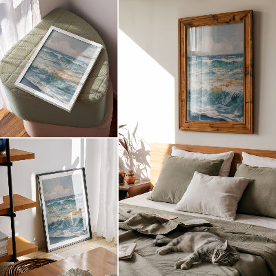 Lienzo decorativo moderno Ondas atmosféricas, la tranquila belleza de la naturaleza.