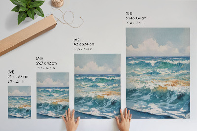 Lienzo decorativo moderno Ondas atmosféricas, la tranquila belleza de la naturaleza.