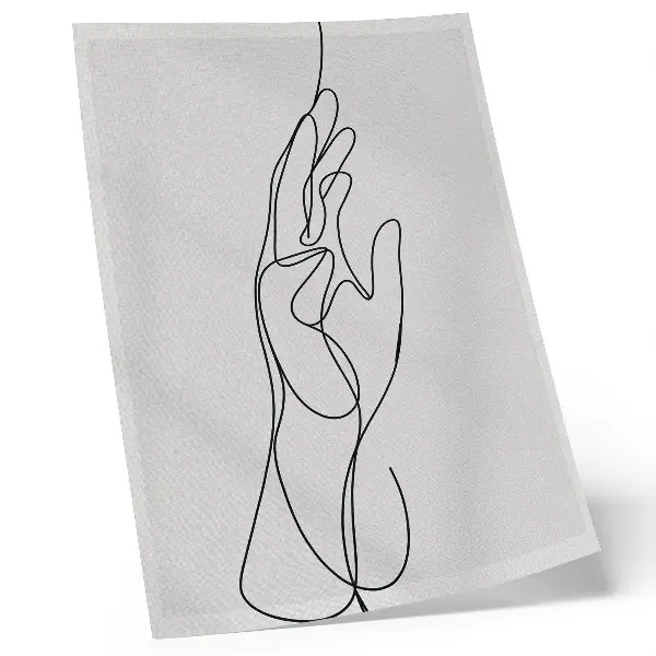 Póster de elegancia minimalista con diseño de líneas de mano y estilo moderno