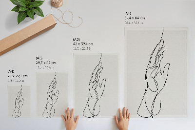 Póster Elegancia minimalista de líneas de mano y modernidad