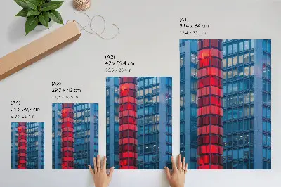 Lámina artística de alta calidad arquitectura moderna con ambiente urbano y amplitud