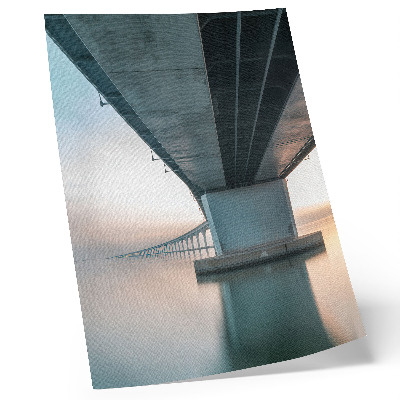 Lámina artística de alta calidad Puente sobre el agua, elegancia minimalista, modernidad.