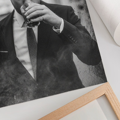 Póster Un retrato en blanco y negro lleno de elegancia.