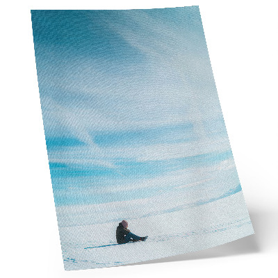 Lámina artística de alta calidad Cielo azul sobre el páramo nevado, silencio y espacio.