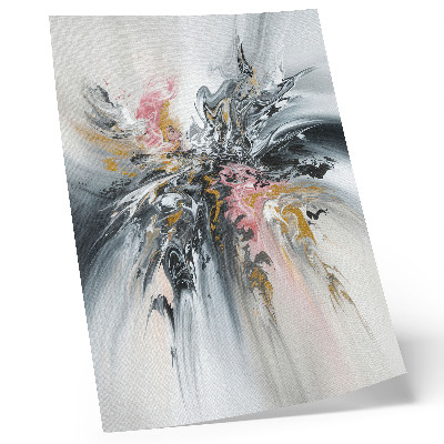 Póster Formas abstractas fluidas de color gris, rosa y beige