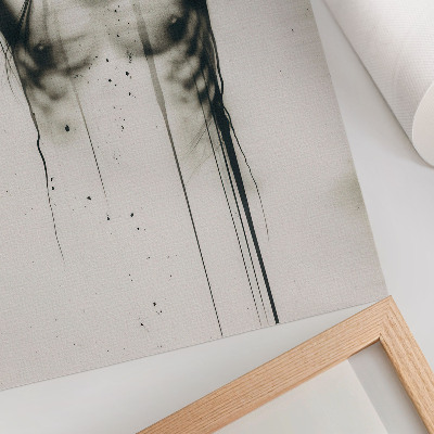 Lámina artística de alta calidad Contraste dramático entre blanco y negro y ansiedad