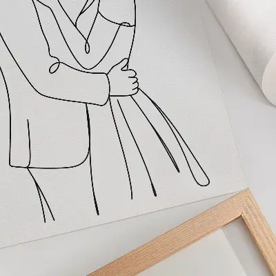 Póster de figuras delgadas de líneas perfectas diseño minimalista con falta de detalle