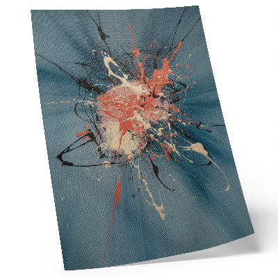 Póster Azul dinámico rosa negro con acento crema