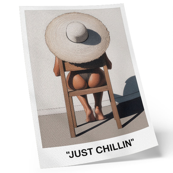 Póster Sombrero de diseño minimalista para un ambiente relajante