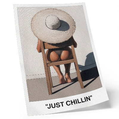 Póster Sombrero de diseño minimalista para un ambiente relajante