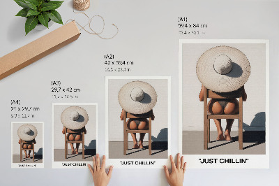 Póster Sombrero de diseño minimalista para un ambiente relajante