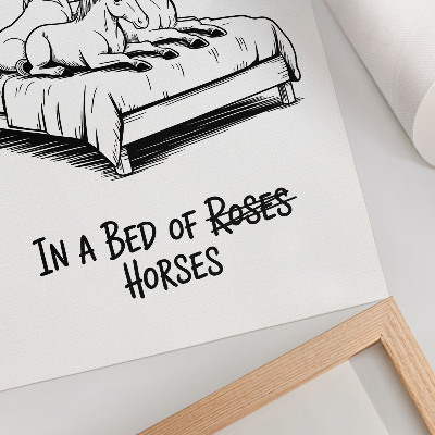 Lámina artística de alta calidad Animales de texto humorísticos ilustrados en blanco y negro