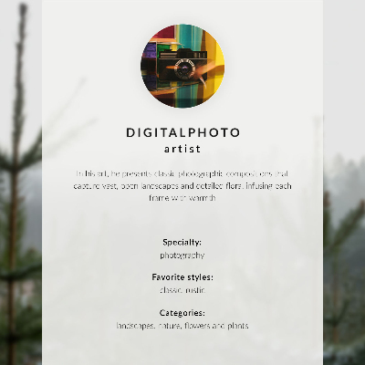 Póster con colores saturados Río de bosque verde armonía natural