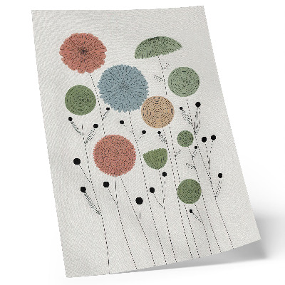 Póster Flores geométricas en tonos pastel modernas