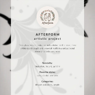 Póster Flores geométricas en tonos pastel modernas