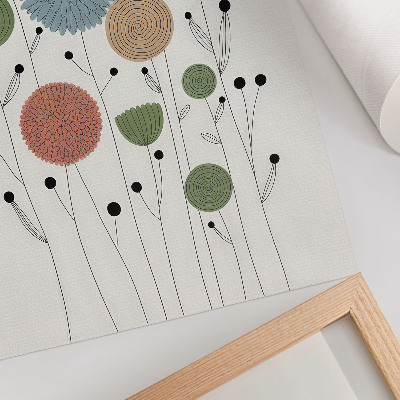 Póster Flores geométricas en tonos pastel modernas