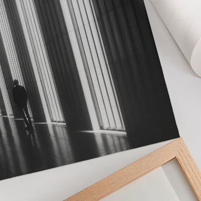 Lienzo decorativo moderno Luz espacial con patrones geométricos en blanco y negro