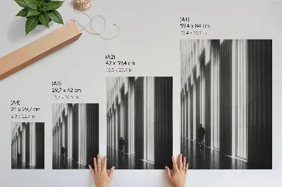 Lienzo decorativo moderno con diseño de luz espacial y patrones geométricos en blanco y negro