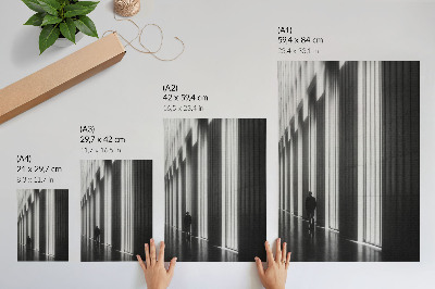 Lienzo decorativo moderno Luz espacial con patrones geométricos en blanco y negro