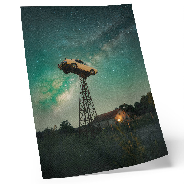 Póster Espectacular teleférico en la torre