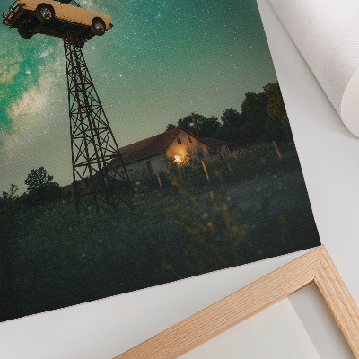 Póster Espectacular teleférico en la torre
