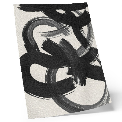 Lámina artística de alta calidad pinceladas abstractas en blanco y negro