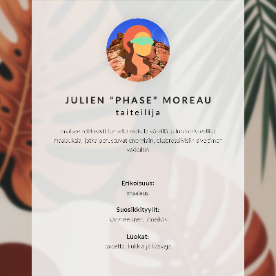 Póster Hojas tropicales, colores vivos, modernidad.